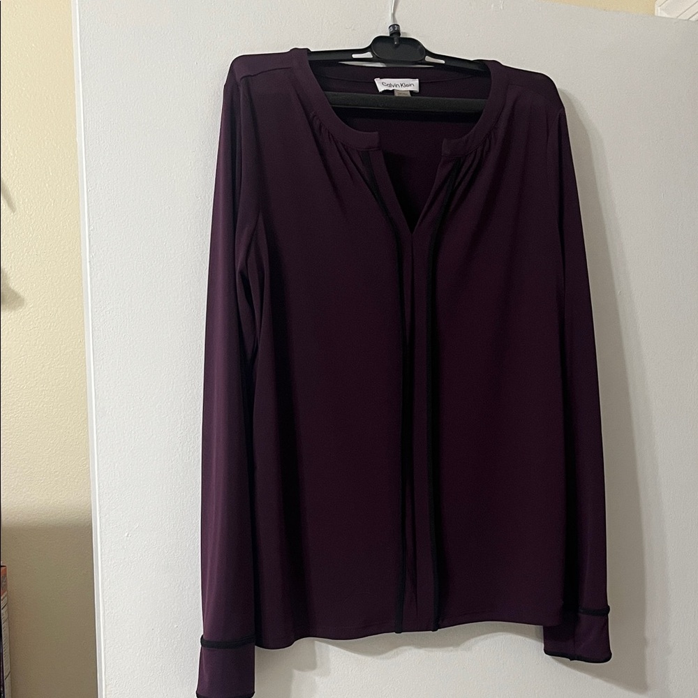 Calvin Klein  Purple Long Sleeve Top